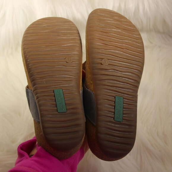 Josef Seibel Women's Leather Thong Sandals EU 37 Gray Floral Style #78809 READ - Picture 8 of 15